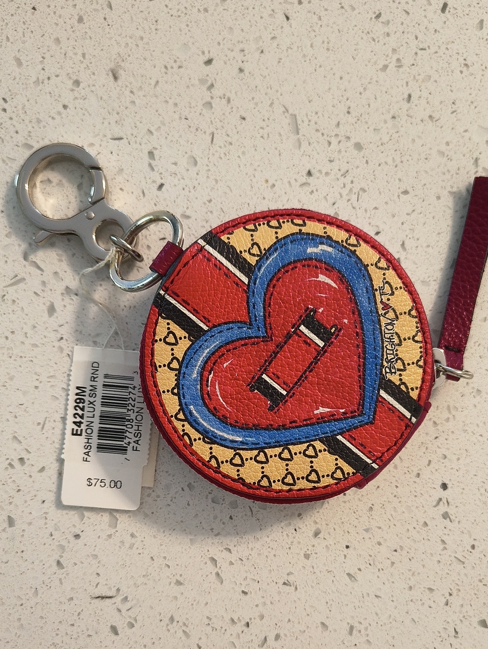 Brighton Heart Patch Round Coin Pouch Keychain